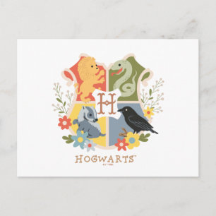 Magical Blooms HOGWARTS™ Crest Briefkaart