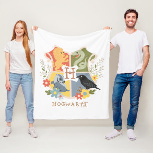 Magical Blooms HOGWARTS™ Crest Fleece Deken