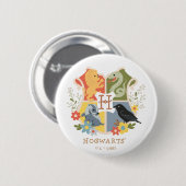 Magical Blooms HOGWARTS™ Crest Ronde Button 5,7 Cm (Voorkant /achterkant)