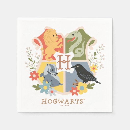 Magical Blooms HOGWARTS™ Crest Servet (Voorkant)