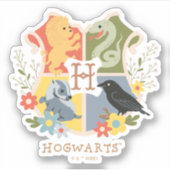 Magical Blooms HOGWARTS™ Crest Sticker (Voorkant)