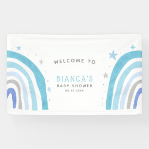 Magical Blue Rainbow Baby shower Welkom  Spandoek