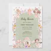Magical Boho Arch Fairy Baby Shower Invitations (Devant)