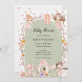 Magical Boho Arch Fairy Baby Shower Invitations (Devant / Derrière)