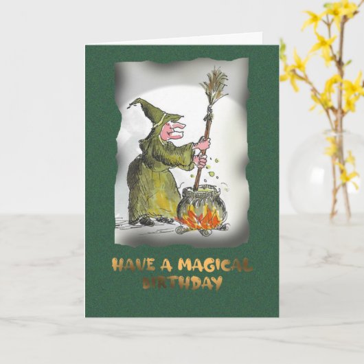 Magical Brthday Kaart (Gele Bloem)