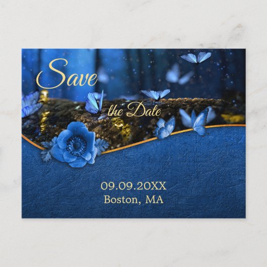 Magical Butterfly Forest Save the Date Briefkaart (Voorkant)