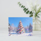 Magical Candy Cane Kerstboom Feestdagenkaart (Staand voorkant)