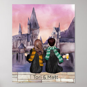 Magical Castle Wizard Portret, mensen afdrukken Poster