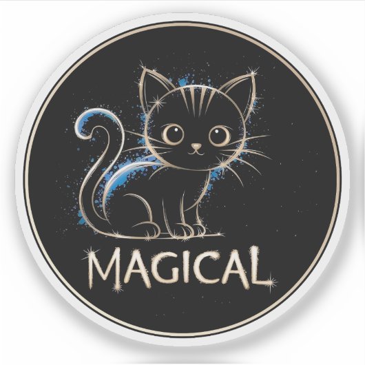 Magical Cat Sticker (Voorkant)