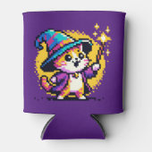 Magical Cat Wizard: 8-bit Spellcaster Blikjeskoeler (Voorkant)