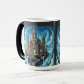 Magical Celestial Floating Castle In The Clouds Magische Mok (Voorkant links)