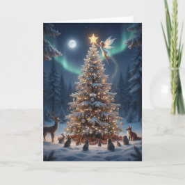 Magical Christmas Forest - Christmas greeting Card Feestdagen Kaart