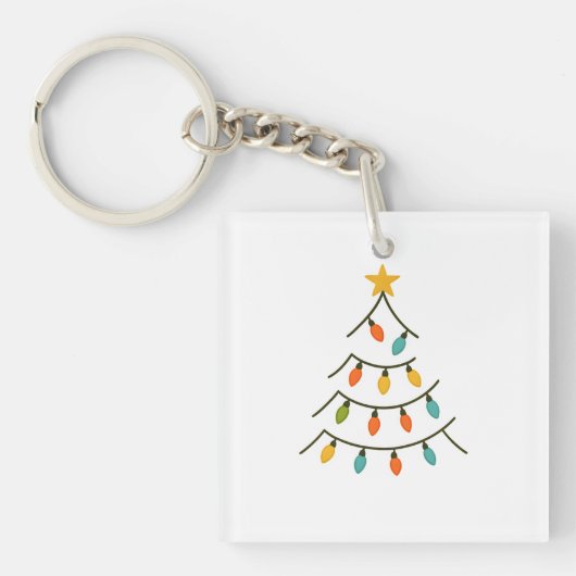 Magical Christmas Light Tree Glow Sleutelhanger (voorkant)