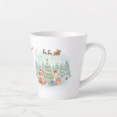 Magical Christmas Night in the Winter Forest Latte Mok (Rechts)