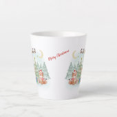 Magical Christmas Night in the Winter Forest Latte Mok (Voorkant)