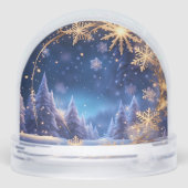 Magical Christmas time - golden snowflakes, photo (Arrière)