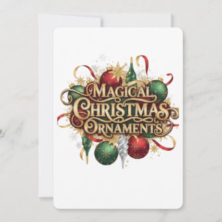 Magical Christmas Wreath & Candles Holiday Car Kaart