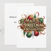 Magical Christmas Wreath & Candles Personalized  Feestdagenkaart (Voorkant / Achterkant)