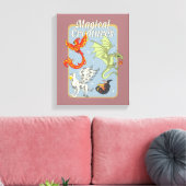 Magical Creatures Vintage Graphic Canvas Afdruk (Insitu (Woonkamer))