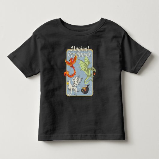 Magical Creatures Vintage Graphic Kinder Shirts (Voorkant)