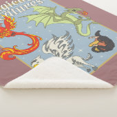 Magical Creatures Vintage Graphic Sherpa Deken (3/4)