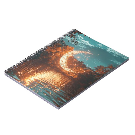 Magical Crescent Moon Spiral Notitieboek (Linkerzijde)