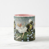 Magical Dancing Fairy and Frog Two-Tone coffee mug (Centre)