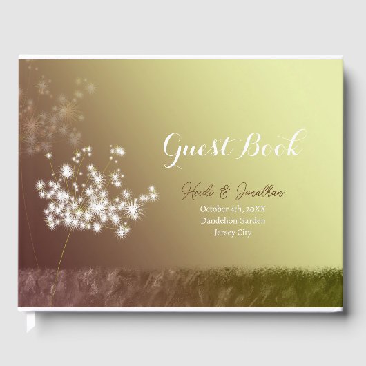 Magical Dandelion Wedding Gastenboek (Voorkant)