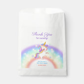Magical Day Rainbow Stars Unicorn Birthday Bedankzakje (Voorkant)