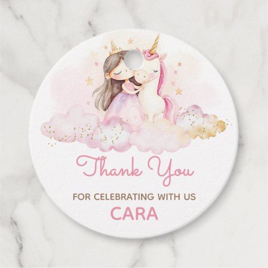 Magical Day Unicorn Birthday Party  Bedankjes Labels (Voorkant)