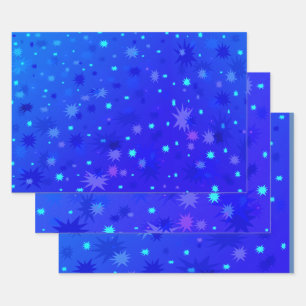 Magical Deep Blue Starry Sky uit 1970 Inpakpapier Vel