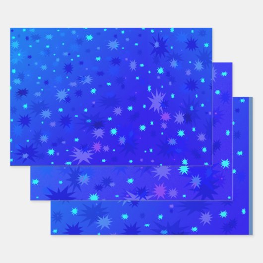 Magical Deep Blue Starry Sky uit 1970 Inpakpapier Vel (Set)
