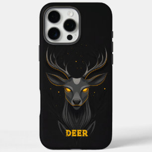 Magical Deer Black iPhone 16 Pro Max Hoesje