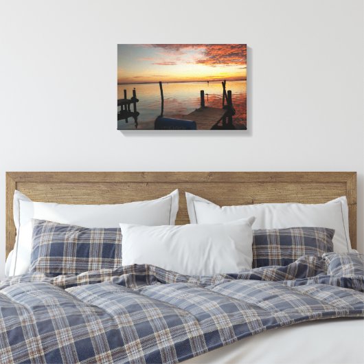Magical Dock Sunset Canvas Afdruk (Insitu (Slaapkamer))