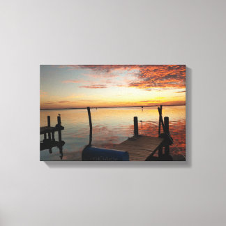 Magical Dock Sunset Canvas Afdruk