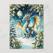 Magical Dragon Christmas beroemd gemaakt door Holl Briefkaart (Voorkant)