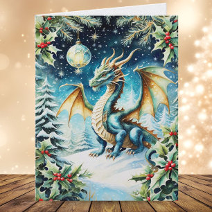 Magical Dragon Christmas beroemd gemaakt door Holl Kaart