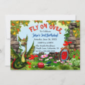 Magical Dragon Fantasy Verjaardagsfeestje Kaart (Voorkant)