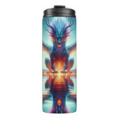 Magical Dragon Reflection AI Art Thermosbeker (Voorkant)