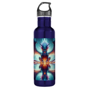 Magical Dragon Reflection AI Art Waterfles