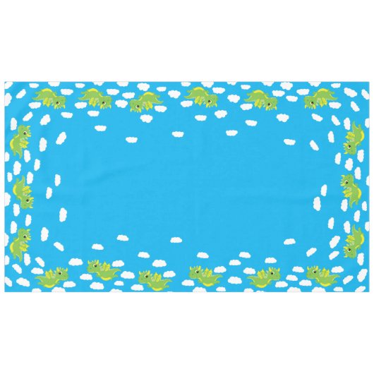 Magical Dragon Schattige Eerste Verjaardag Tafeldo Tafelkleed (Voorkant (Horizontaal))