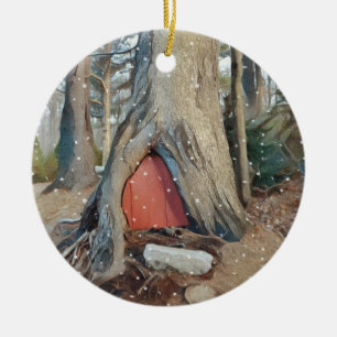 Magical Elf House Keramisch Ornament