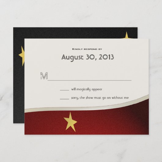 Magical Event Reply Kaart (Voorkant / Achterkant)