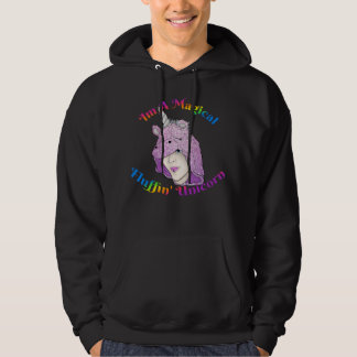 Magical F Unicorn Mannen Basic Hooded Sweatshirt