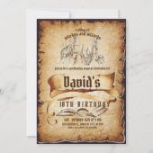 Magical Fabulous 10th Birthday Party Invitation (Devant)