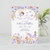 Magical Fairy 1st Birthday Invitation (Debout devant)