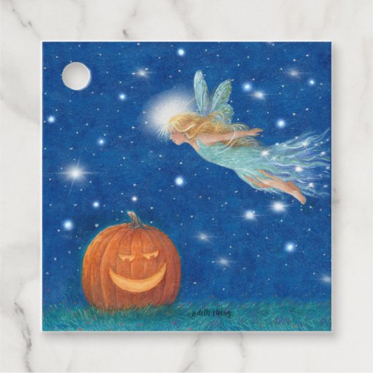 Magical Fairy and Jack O'Lantern Halloween party Bedankjes Labels (Voorkant)
