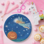 Magical Fairy and Jack O'Lantern Halloween party Papieren Bordje (Feest)