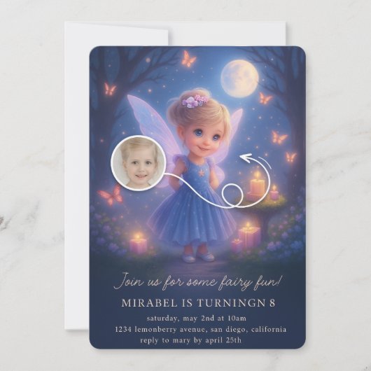 Magical Fairy Birthday Invitation (Devant)
