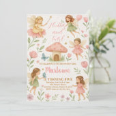 Magical Fairy Birthday Invitation Kaart (Staand voorkant)